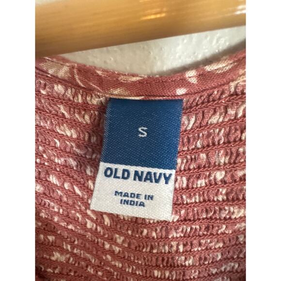 Old Navy Fit & Flare Smocked Floral Maxi Dress Womens Small Mauve Pink Spring - Picture 5 of 7